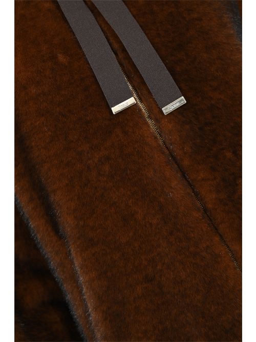 Cappa con zip effetto pelliccia Moro Herno | GI000318D 127398800